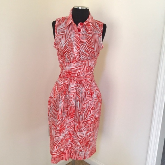 Talbots Dresses & Skirts - 🦚NWT! Talbots size 6 red button down cotton dress